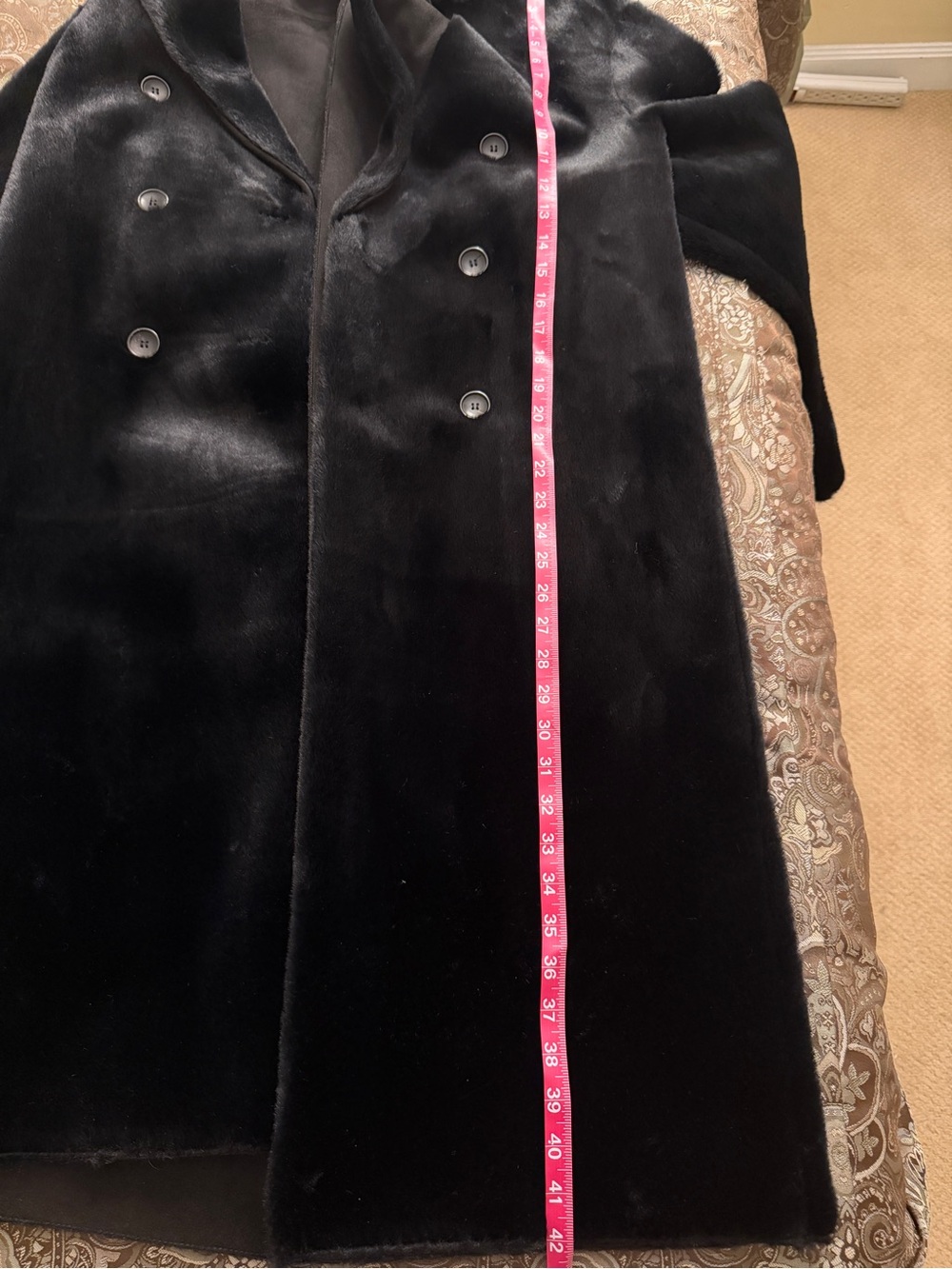 ZARA Black Double-Breasted Coat - Picture 5 of 9